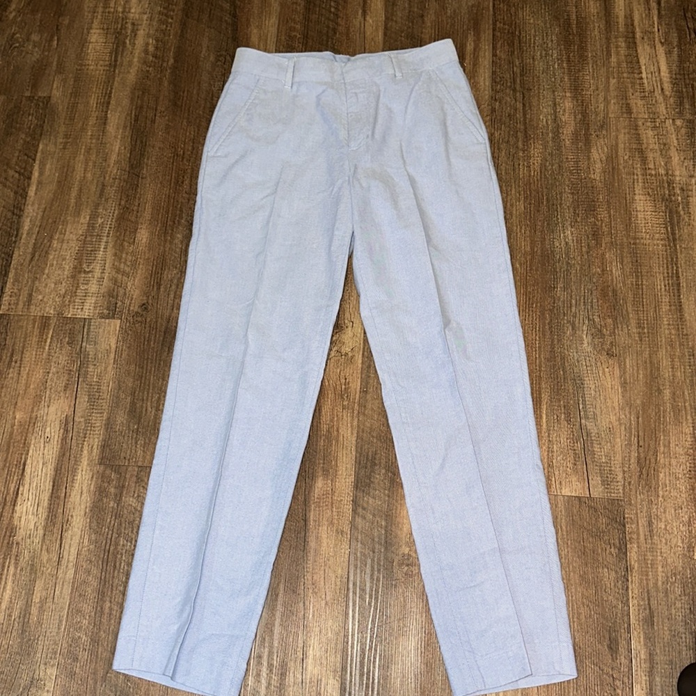 Tommy Hilfiger Boys Flex Plaid Dress Shirt & Blue Dress Pants 14 Dry Cleaned - Picture 4 of 5